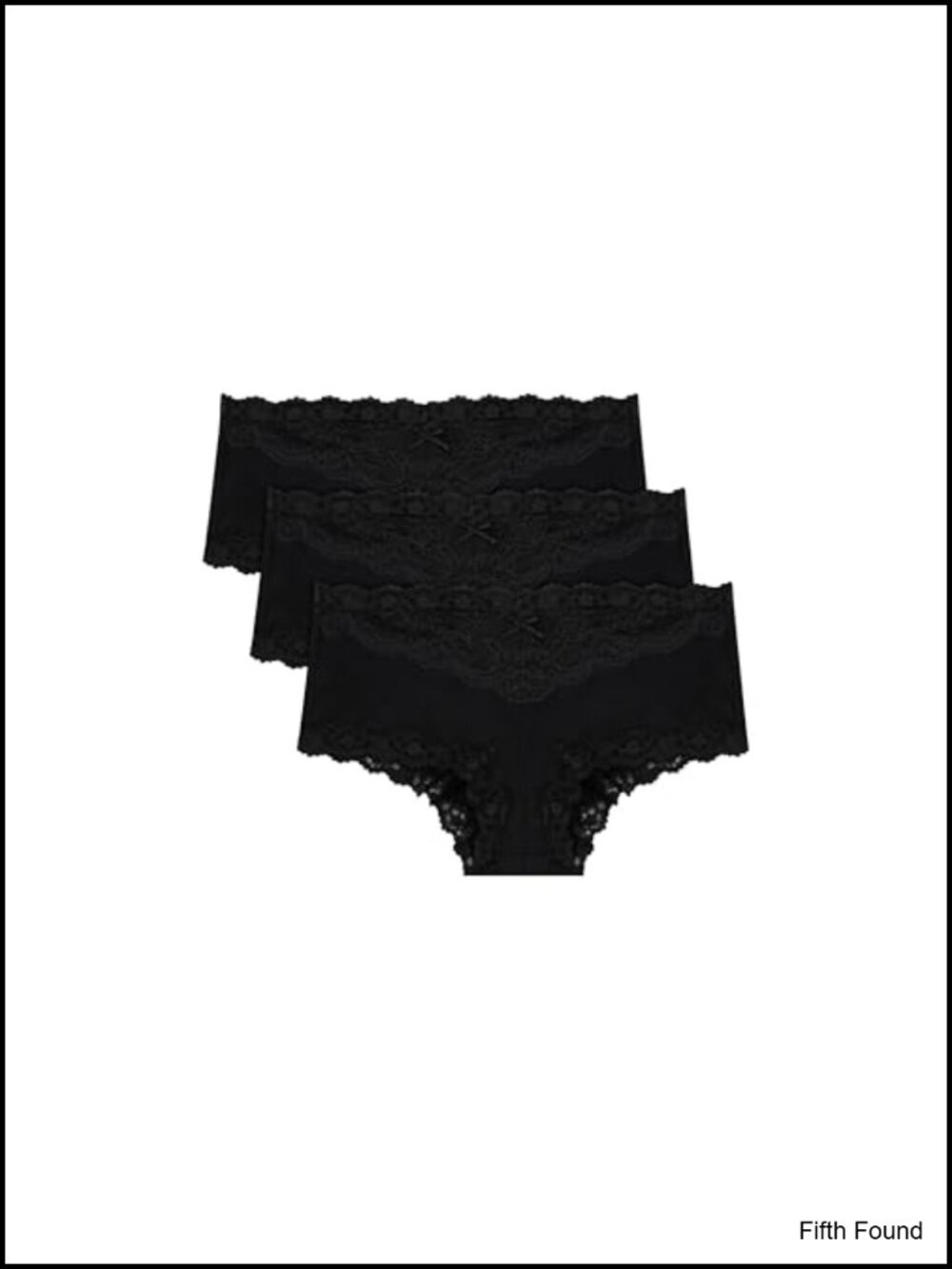 3-Pack Lace Hipster Panties Low-Rise Cheeky Nylon Spandex Women's Underwear